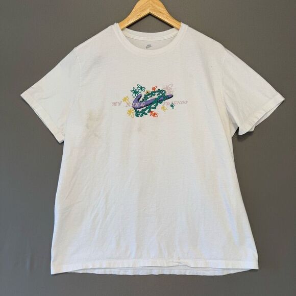 Nike Short Sleeve White T-Shirt Men’s Size XL 100% Cotton Essential - Picture 2 of 12